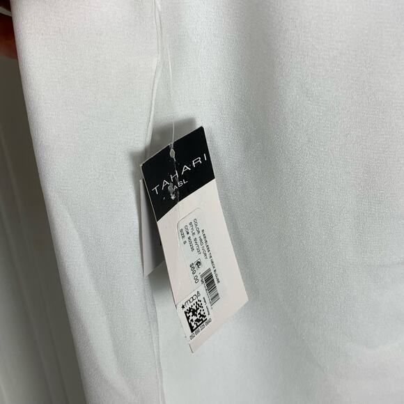 Riley & Rae White Bow Tie Sleeveless CorpCore Blouse Size S NWT - Picture 4 of 8